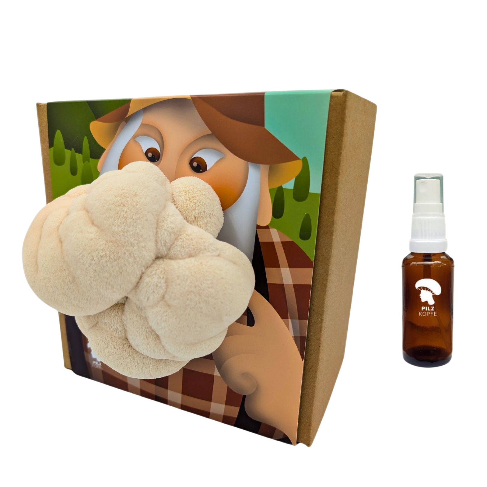 Sparset: Pilzköpfe Zucht-Set Hericium Alm-Öhi plus Sprühfläschchen